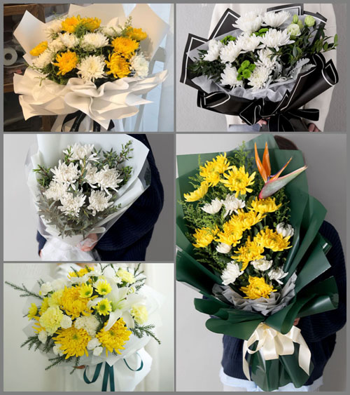 山东莱芜莱城区苗山镇西沟崖村白事花束代送